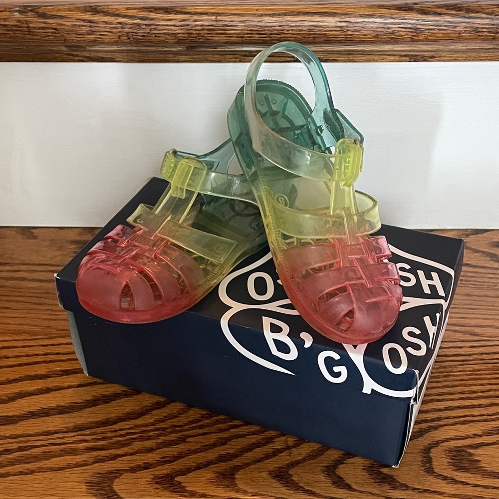 OshKosh B'gosh Kids Jelly Sandals - Red, Yellow, Green